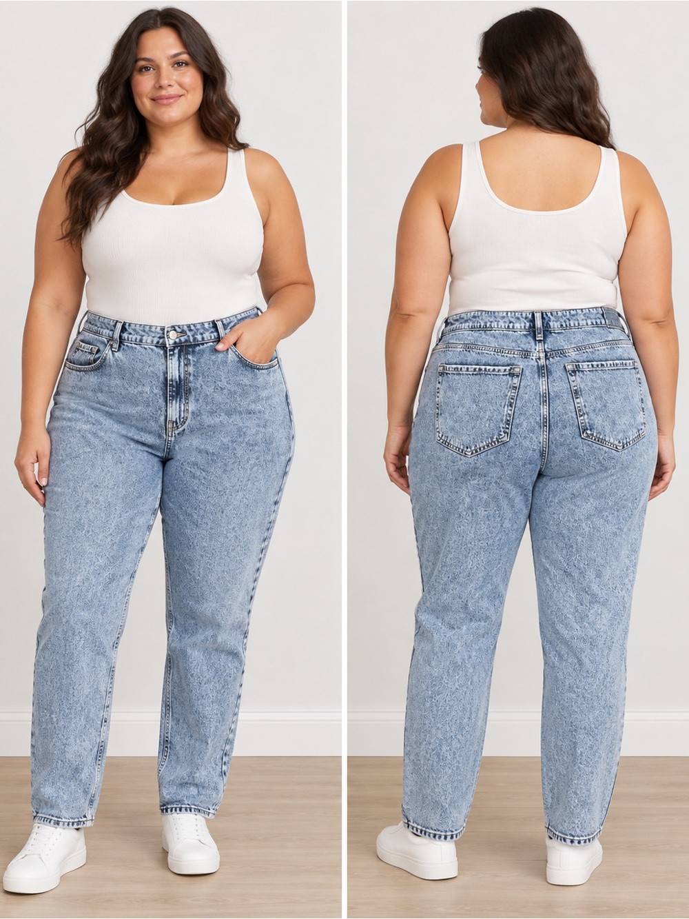 Hollister Plus Size 20L Light Wash Acid Wash High Rise Tapered Jeans
